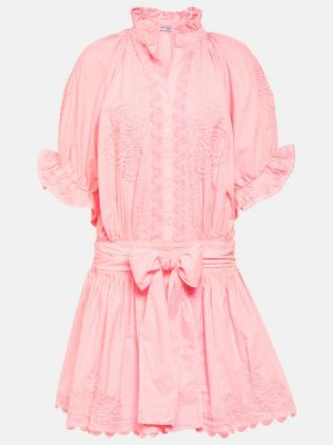 Kokvilnas kleita ar izšuvumiem Juliet Dunn rozā