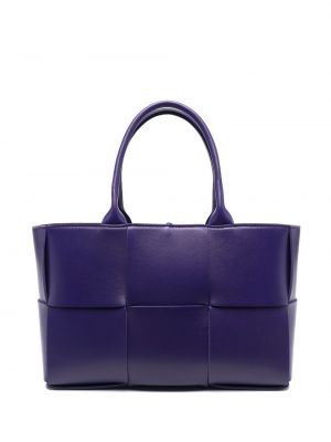 Pletená nákupná taška Bottega Veneta fialová