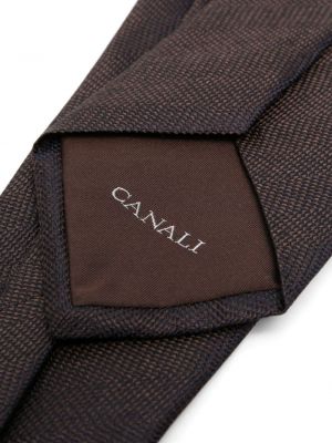Cravate en soie en jacquard Canali