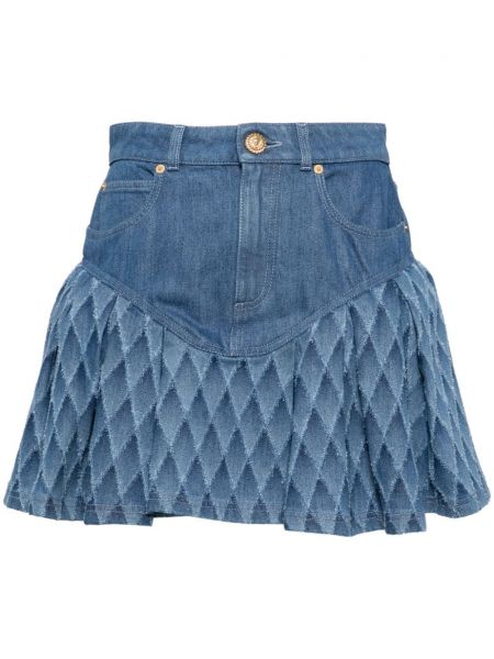Džinsinis sijonas su baskų Balmain mėlyna
