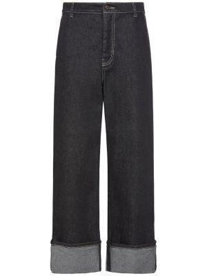 Voľné džínsy s vysokým pásom Weekend Max Mara čierna