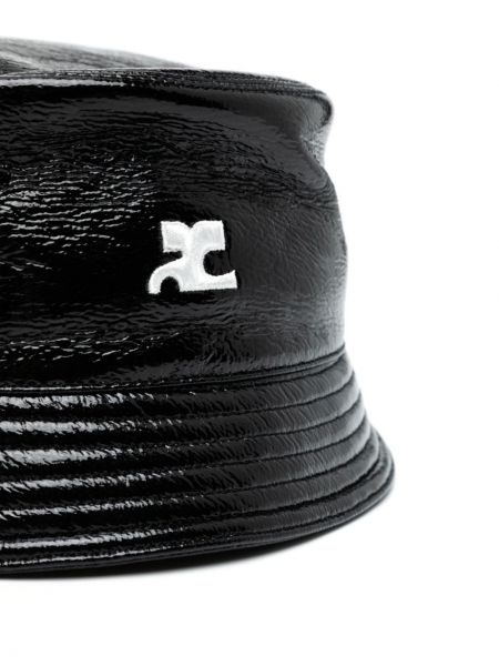 Haftowany kapelusz Courreges czarny
