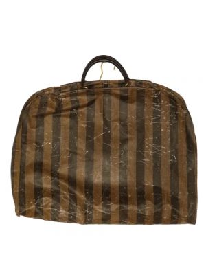 Nylonowa torba podróżna Fendi Vintage brązowa