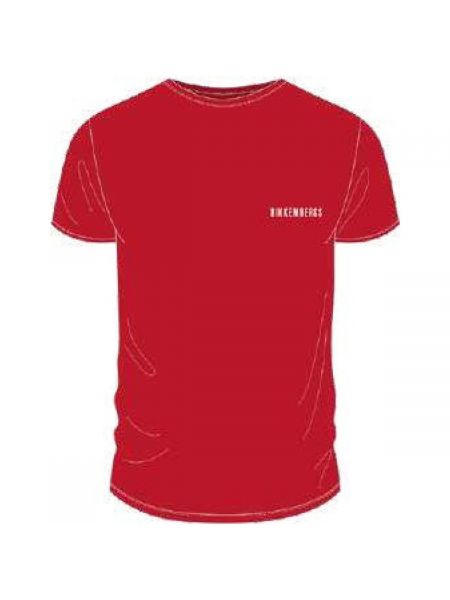 Tričko s krátkými rukávy Bikkembergs červené