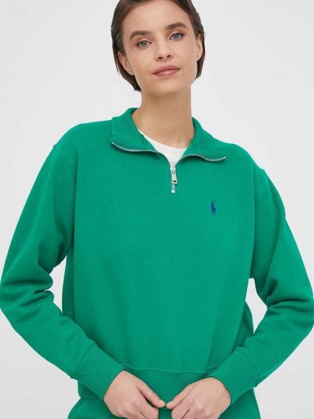 Bluza ze stójką Polo Ralph Lauren zielona