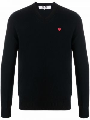 Volneni pulover Comme Des Garçons Play črna