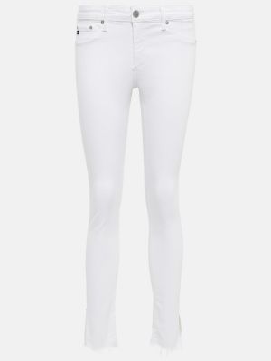 Skinny džíny Ag Jeans bílé