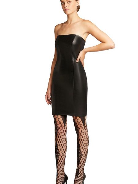 Jednobarevné přiléhavé mini šaty Wolford - černá