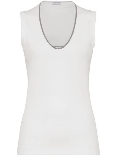 Tanktop Brunello Cucinelli hvid