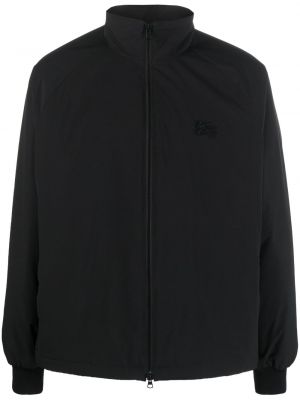 Páperová bunda na zips Burberry čierna