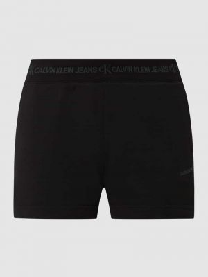 Dzianinowe szorty Calvin Klein Jeans czarne