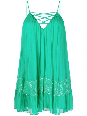 Svilena mini obleka Nissa zelena