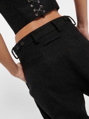 Voľné vlnené nohavice Jean Paul Gaultier sivá