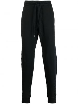 Spodnie sportowe slim fit bawełniane Tom Ford czarne