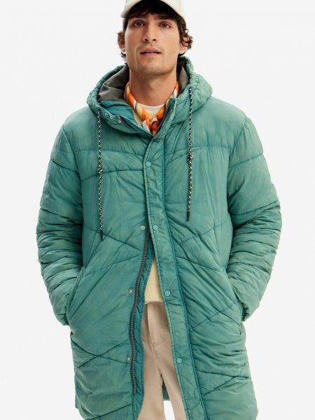 Зимнее пальто Desigual зеленое