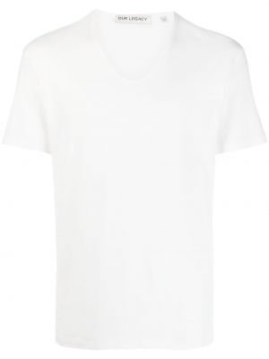 T-shirt con scollo tondo Our Legacy bianco