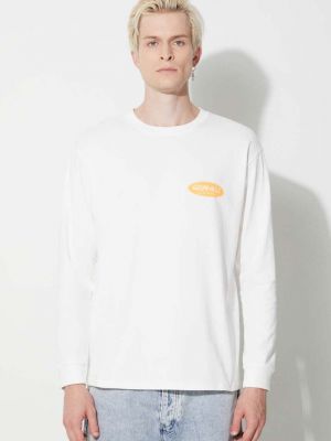 Μακρυμάνικη βαμβακερή μακρυμάνικη μπλούζα Gramicci λευκό