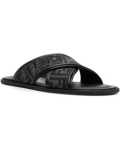 Sandale mit print Fendi schwarz