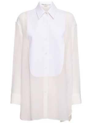 Camisa de seda de gasa Stella Mccartney blanco