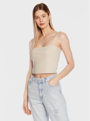 Top Calvin Klein Jeans beżowy