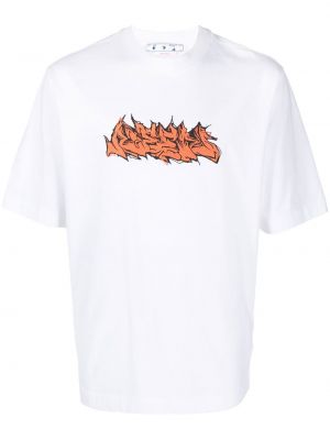 Trykt t-skjorte Off-white hvit