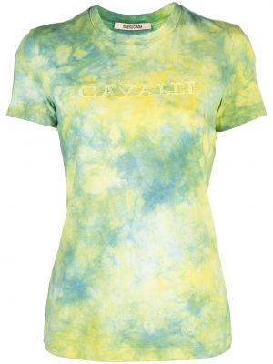 Тениска бродирана с tie-dye ефект Roberto Cavalli