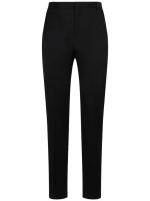 Spodnie klasyczne wełniane Saint Laurent czarne
