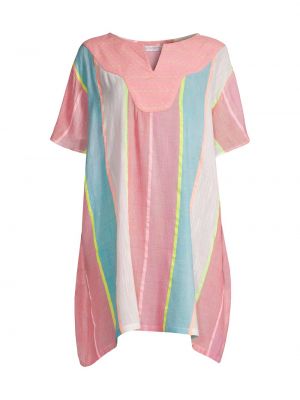 Контрастное мини-платье-кафтан с нагрудным воротником Pitusa, разноцветный