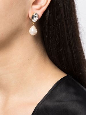 Ohrring mit perlen mit kristallen Jennifer Behr gold