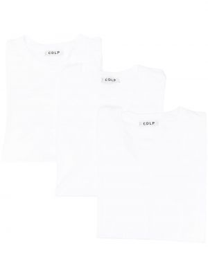 T-shirt en coton avec manches courtes Cdlp blanc