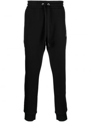 Pantaloni sport din bumbac Moose Knuckles negru
