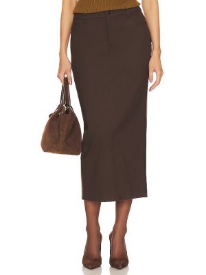 Falda larga Helsa marrón