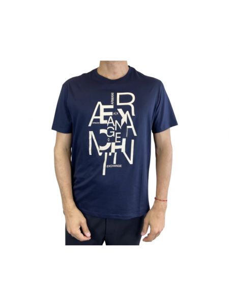 T-shirt mit kurzen ärmeln Armani Exchange blau