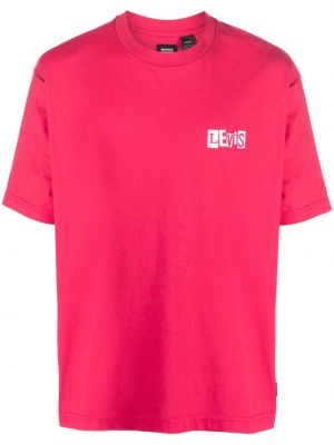 Тениска с принт с кръгло деколте Levi's® розово