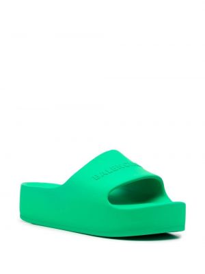 Sandalai su platforma Balenciaga žalia