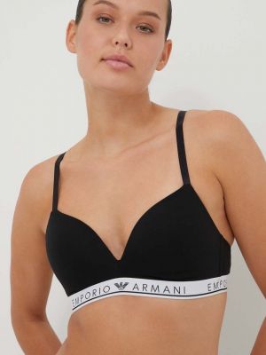 Меланжов сутиен с принт Emporio Armani Underwear черно