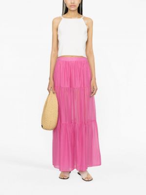 Bavlněné hedvábné sukně Manebi růžové