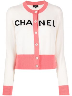 Kašmírový kardigán Chanel Pre-owned biela