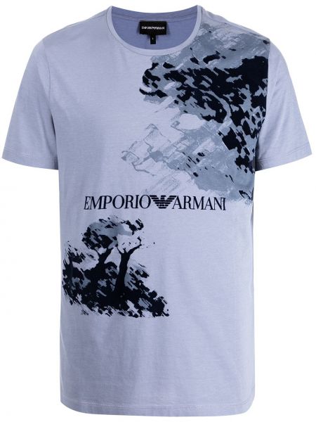 Camiseta con estampado con estampado abstracto Emporio Armani violeta