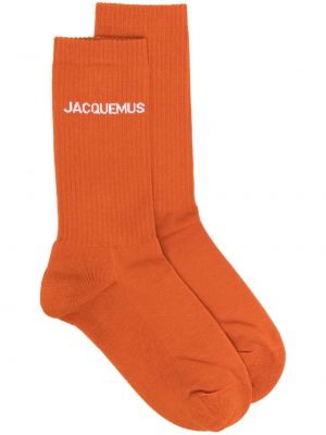 Chaussettes en jacquard Jacquemus orange