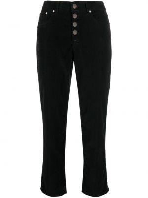 Kalhoty s knoflíky Dondup černé