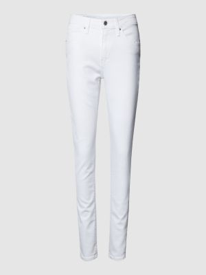 Jeansy skinny z wysoką talią slim fit bawełniane Levi's białe