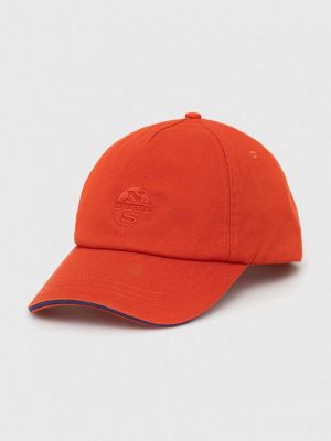 Памучна шапка с козирки North Sails оранжево