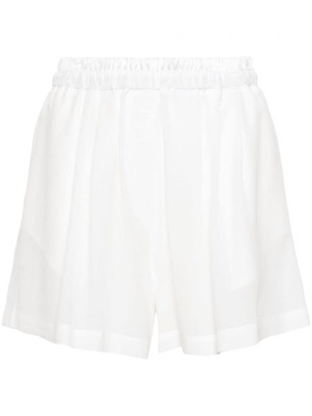 Prozorni svilene kratke hlače Maurizio Mykonos bela