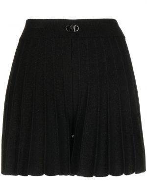 Shorts en tricot plissées Mcm noir