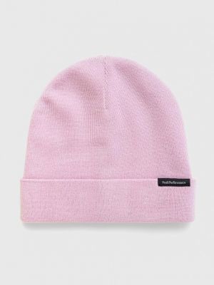 Вовняна шапка Peak Performance рожева