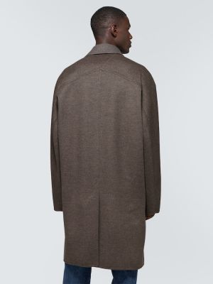 Abrigo de lana de cachemir con estampado de cachemira Bottega Veneta gris