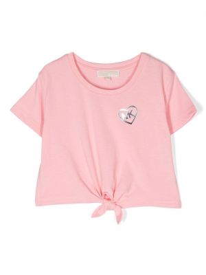 Printti t-paita tytöille Michael Kors Kids pinkki