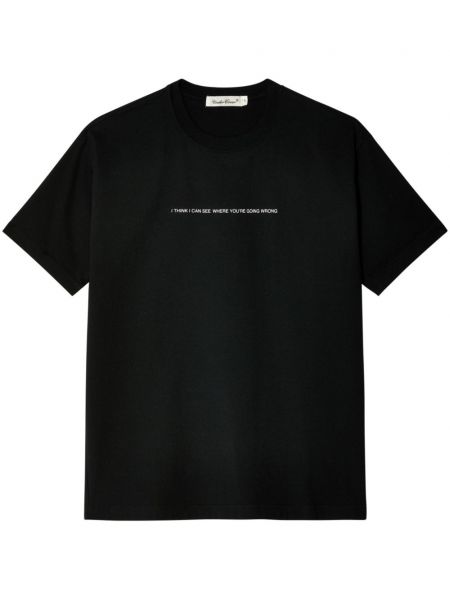 Βαμβακερή μπλούζα με σχέδιο Undercover μαύρο