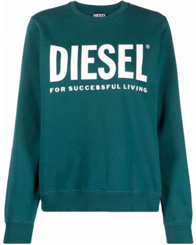 Jersey con estampado de tela jersey Diesel verde